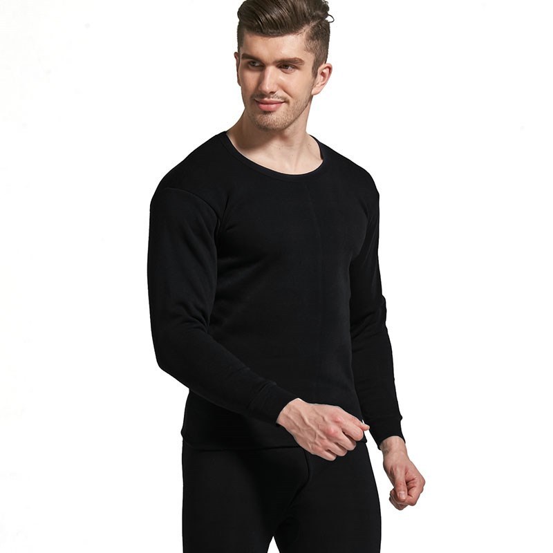Thermal Underwear Suit Men's Round Neck Polyester Thin Autumn Clothes Winter - Image 5