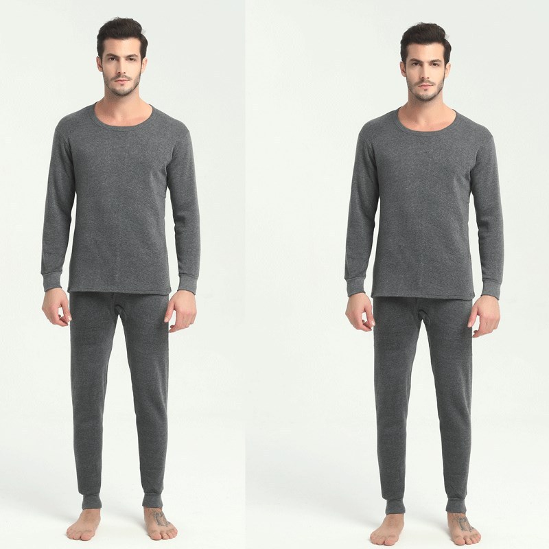 Thermal Underwear Suit Men's Round Neck Polyester Thin Autumn Clothes Winter - Image 4