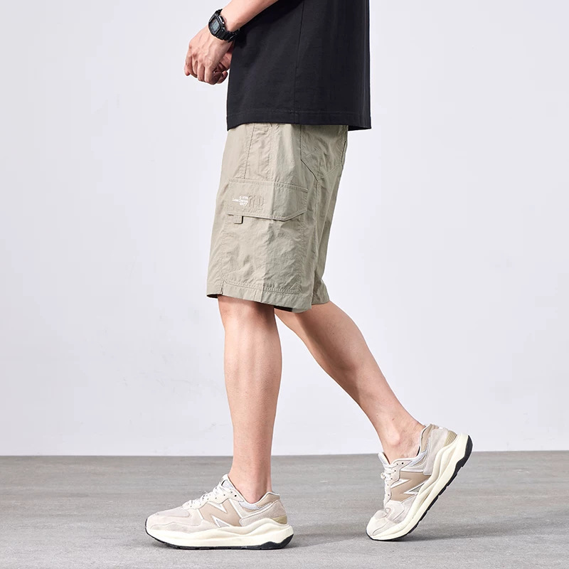 Cropped Pants American-style Streetwear Quick-drying Mid-length Trousers - Image 3