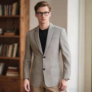 Mens Stylish Casual Solid Color Classic All Matching Jacket