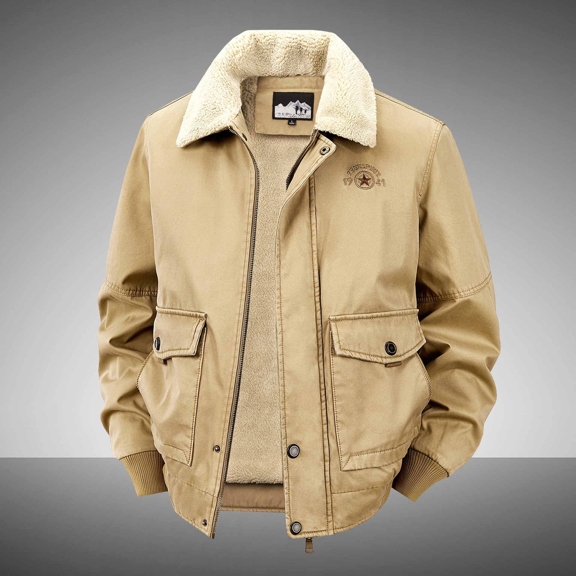 Mens Warm Casual Cotton-padded Coat