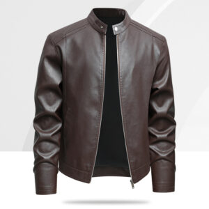 Men's PU Leather Jacket For Spring And Autumn