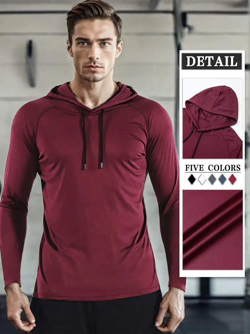 Moisture-wicking Quick-drying Fitness Apparel Long-sleeve Hooded Tophoodie - Image 9
