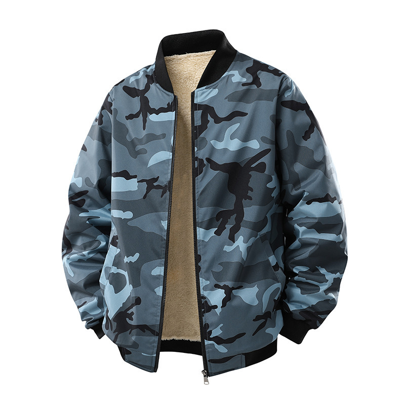 Men's Fleece-lined Thickened Casual Camouflage Jacket - Image 4