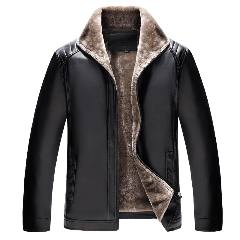 Casual stand collar Pu jacket - Image 5