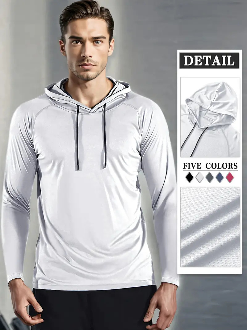 Moisture-wicking Quick-drying Fitness Apparel Long-sleeve Hooded Tophoodie - Image 5