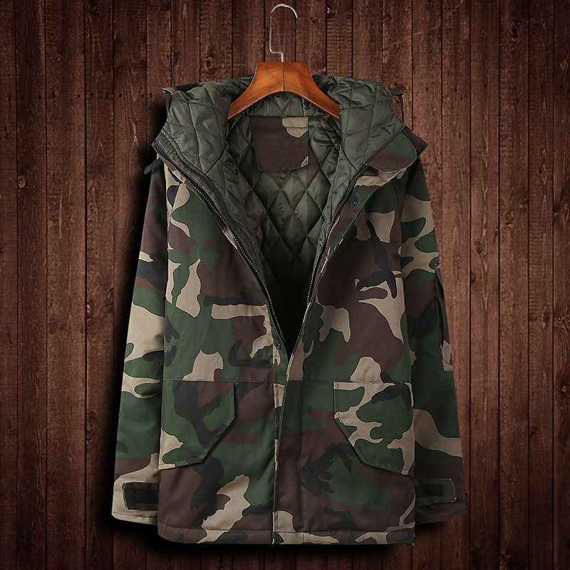 Winter camouflage cotton jacket men - Image 2