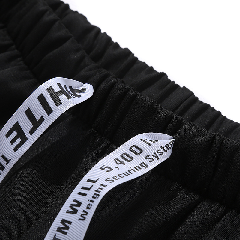 Hooded stripe letter sports suit - Image 3