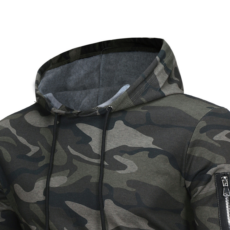 Fleece Hoodie Printed Loose Long Sleeve Jacket - Image 4