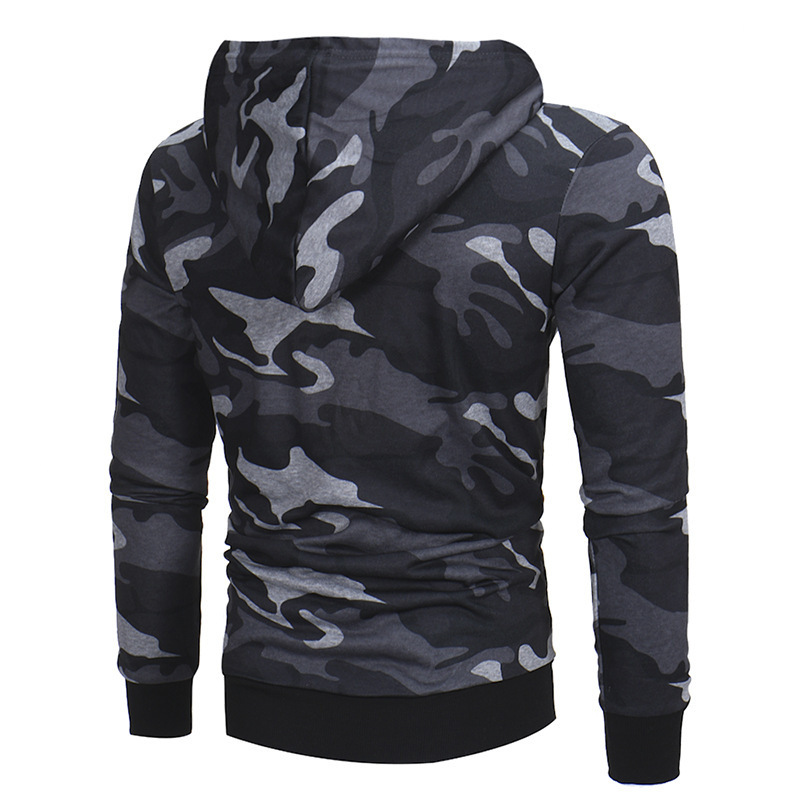 Fleece Hoodie Printed Loose Long Sleeve Jacket - Image 3