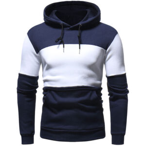 Men's Clothing Splicing Collision Color Large Size Hoodie