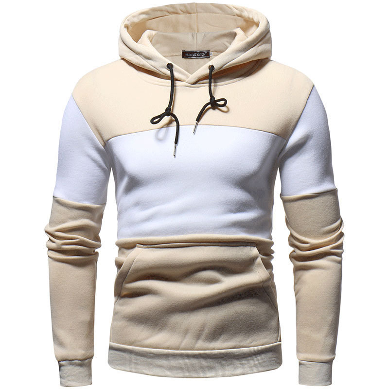 Men's Clothing Splicing Collision Color Large Size Hoodie - Image 3