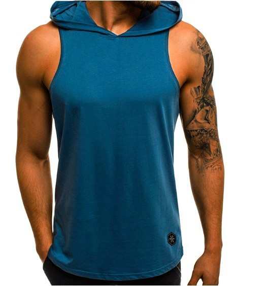 Printed Hooded Vest Men's Slim Breathable Waistcoat - Image 4