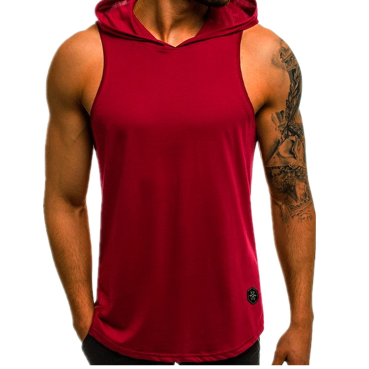 Printed Hooded Vest Men's Slim Breathable Waistcoat - Image 5