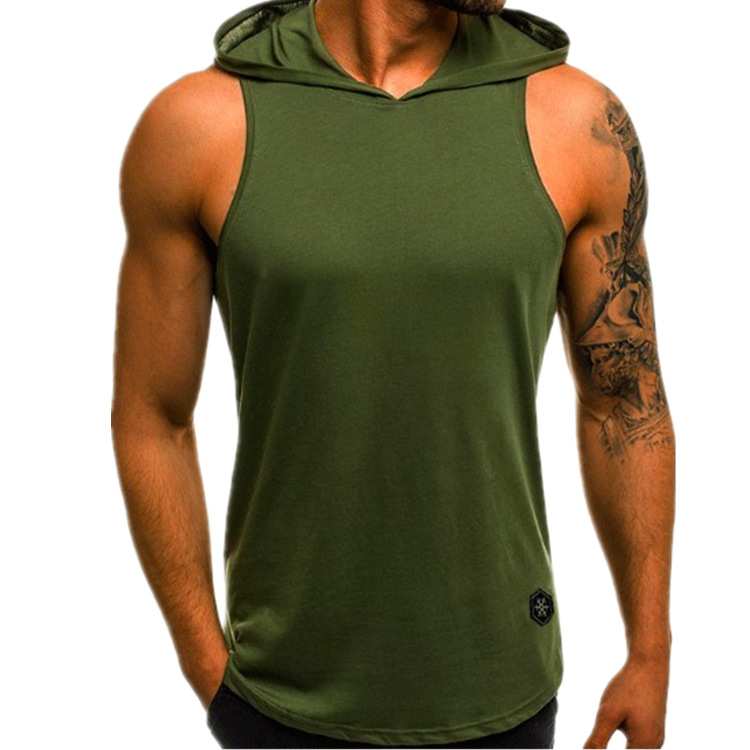 Printed Hooded Vest Men's Slim Breathable Waistcoat - Image 3