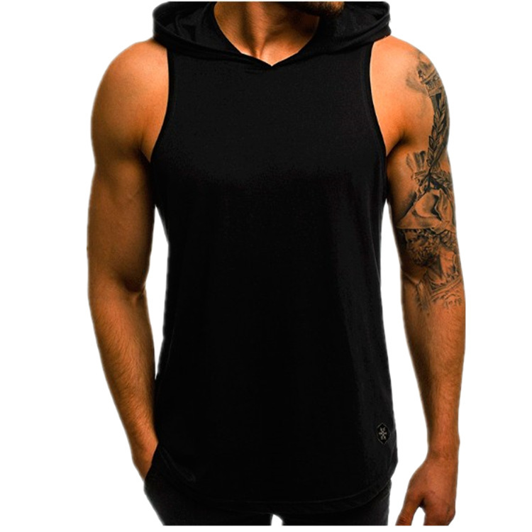 Printed Hooded Vest Men's Slim Breathable Waistcoat - Image 2