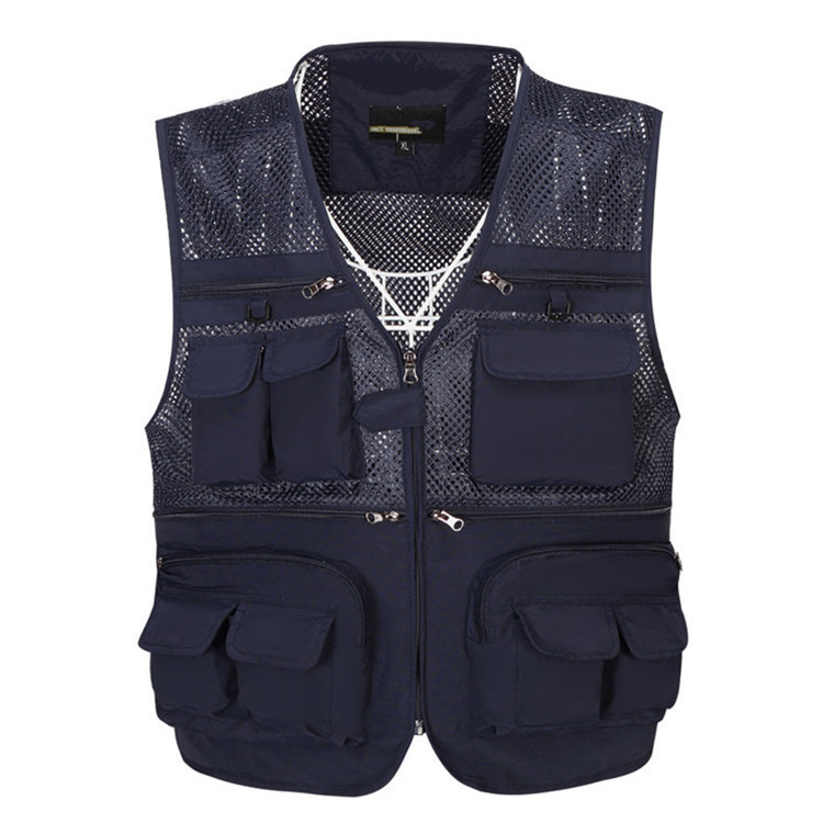 Xia Middle-Aged And Elderly Men'S Mesh Vest Fishing Photographer'S Vest Vest Multi-Pocket Waistcoat - Image 4