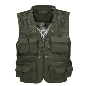 Xia Middle-Aged And Elderly Men'S Mesh Vest Fishing Photographer'S Vest Vest Multi-Pocket Waistcoat