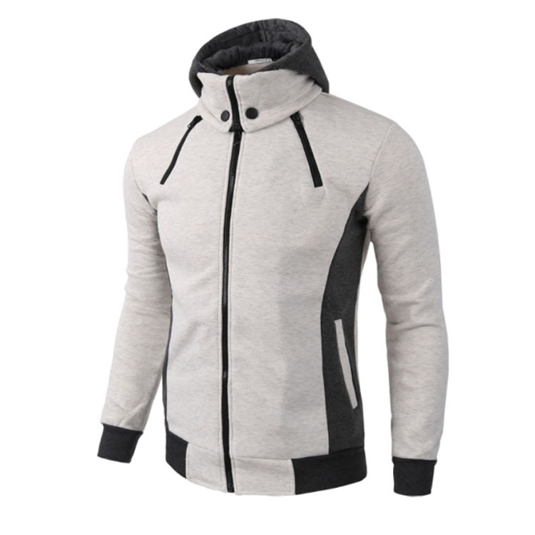 Hoodie Double Zipper Jacket Cardigan Casual Sports Men's Clothing - Image 4