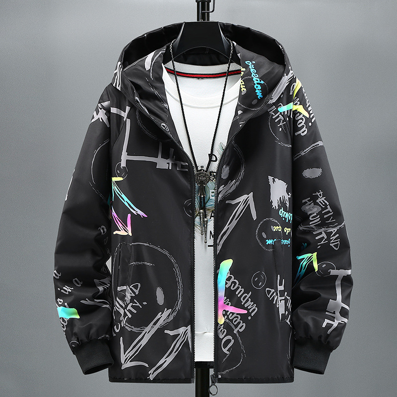 Trendy Colorful Handsome Student Fashion Brand Jacket - Image 5