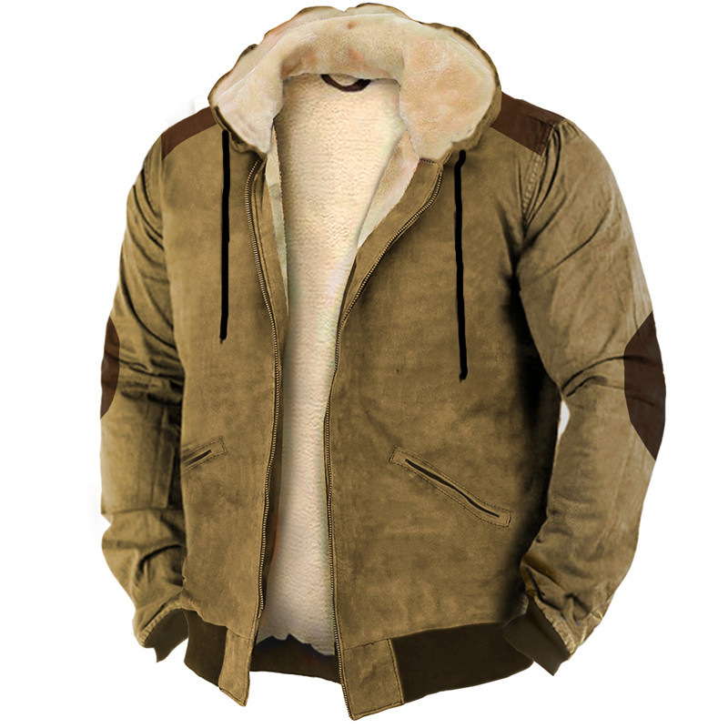 Men's Minimalist Casual Warm Hooded Jacket - Image 4