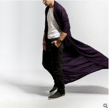 Slim Long Trench Coat Casual Fashion Solid Color Men'S Top - Image 6