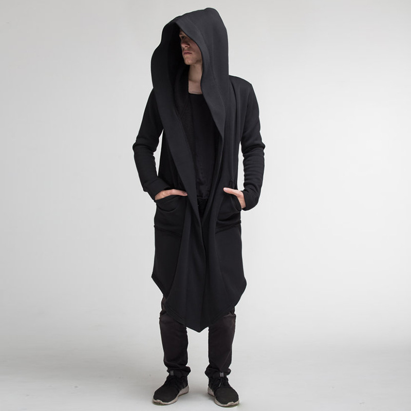 European and American long hooded cardigan coat - Image 6