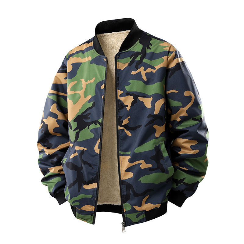 Men's Fleece-lined Thickened Casual Camouflage Jacket - Image 6