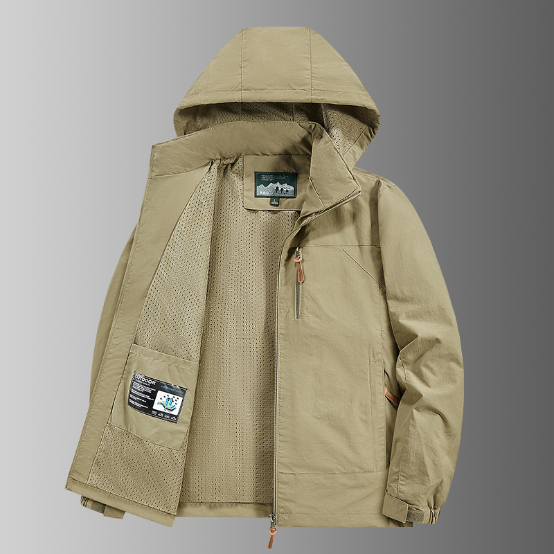 Fashionable Hooded Windproof Jacket For Men