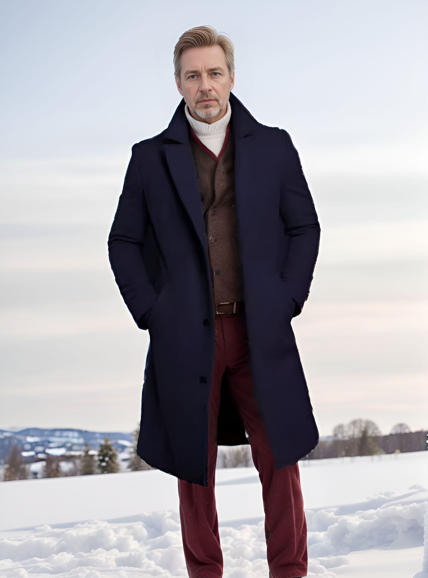 Men's Mid-length Solid Color Autumn And Winter Woolen Coat - Image 10
