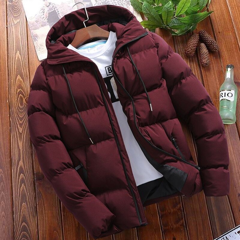 Men's Loose Short Hooded Cotton Jacket - Image 5