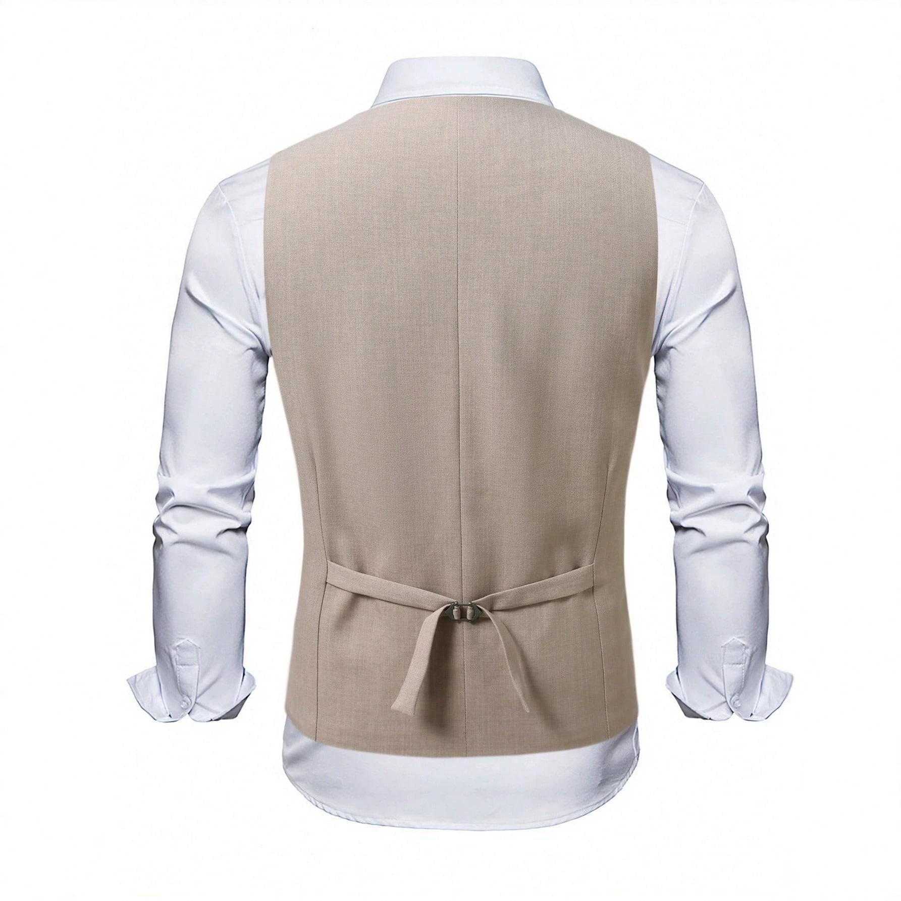 Mens Light Business-Style V-Neck Suit Vest - Image 5