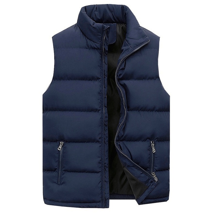 Men's Cotton Padded Clothing Vest Casual Warm Cotton-padded Coat Cotton Vest Sleeveless Vest - Image 2