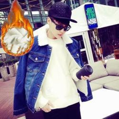 Men's winter denim cotton jacket - Image 5