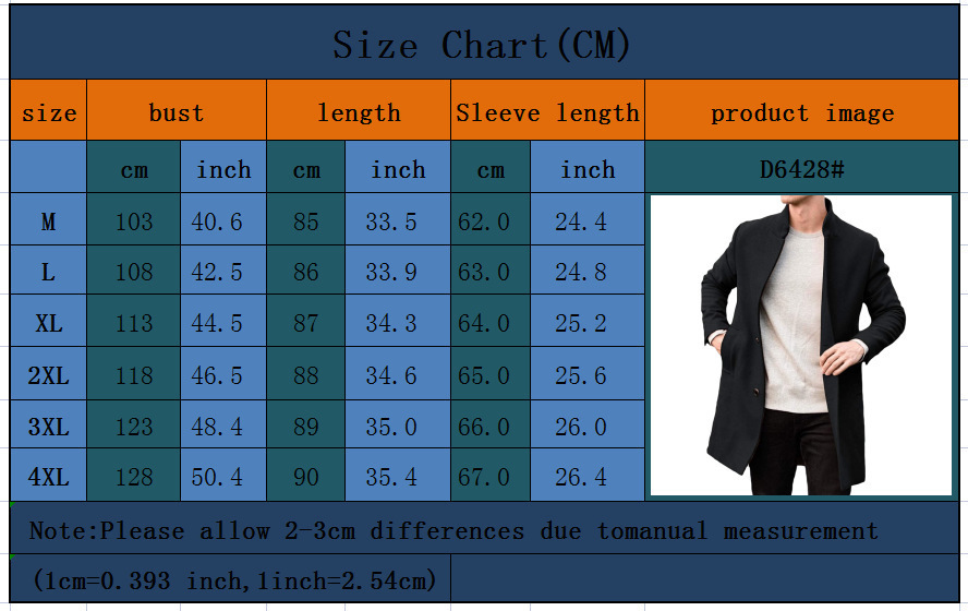 Autumn And Winter New Thick Woolen Men's Coat - Image 10
