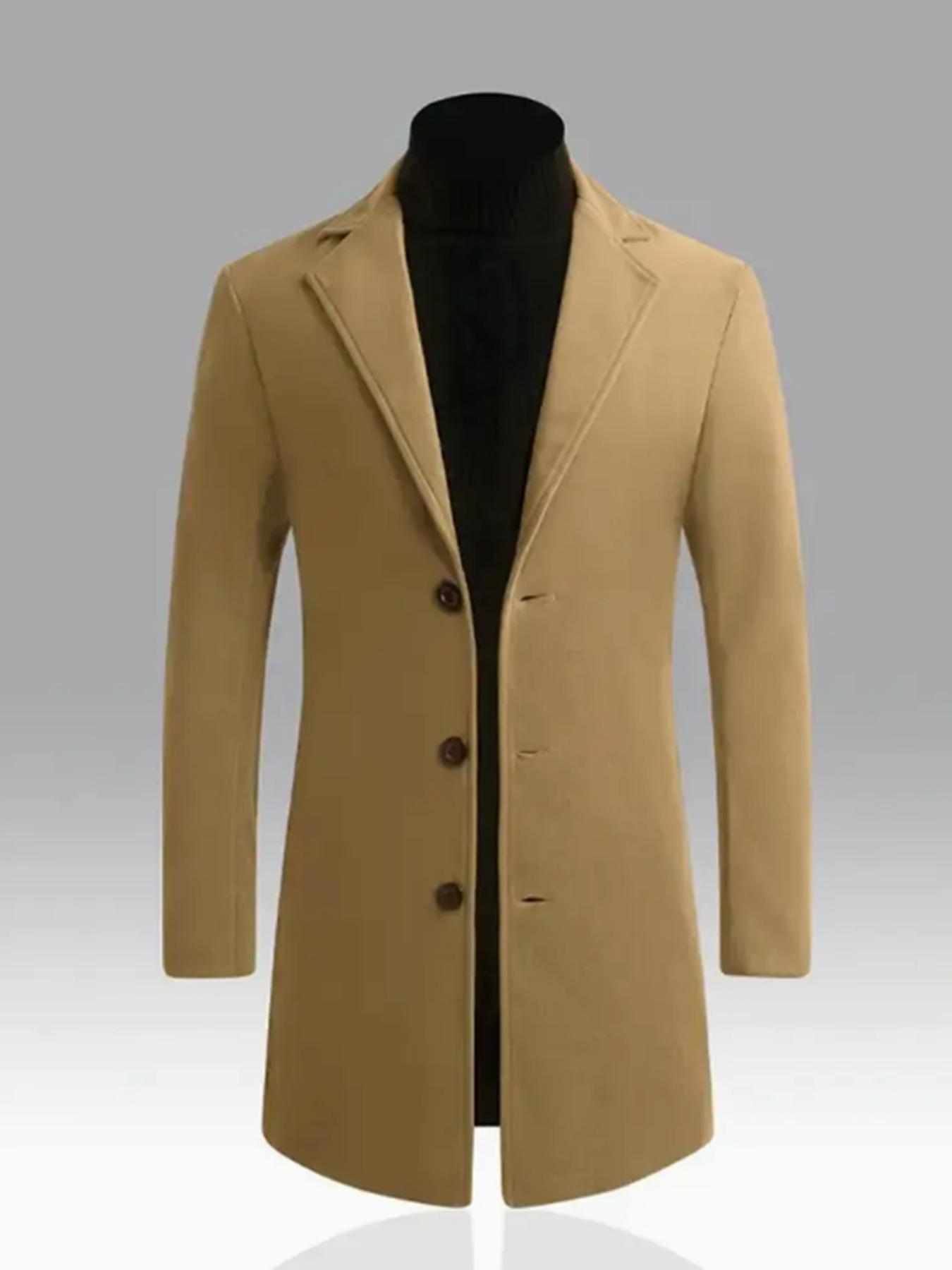 Everyday Commuter Style Lightweight Wrinkle-resistant No-iron Mid-length Trench Coat - Image 8