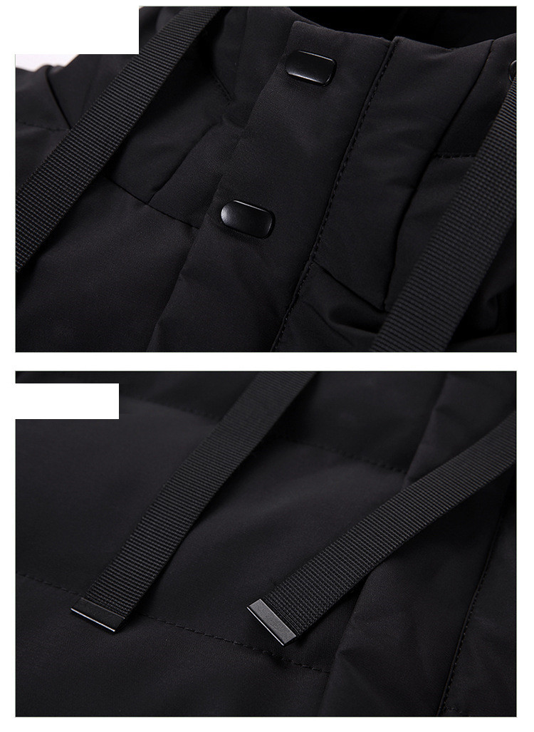 Winter New Men's Hooded Mid-length Down Cotton-padded Jacket - Image 5