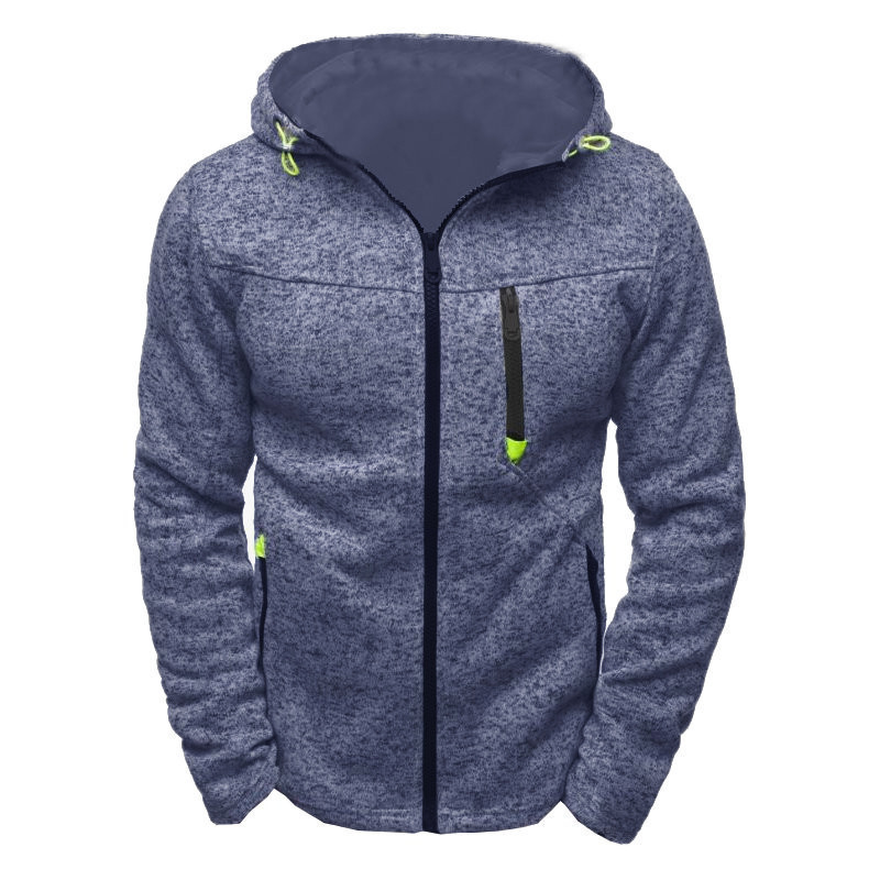 Men's Sports And Leisure Jacquard Sweater Fleece Cardigan
