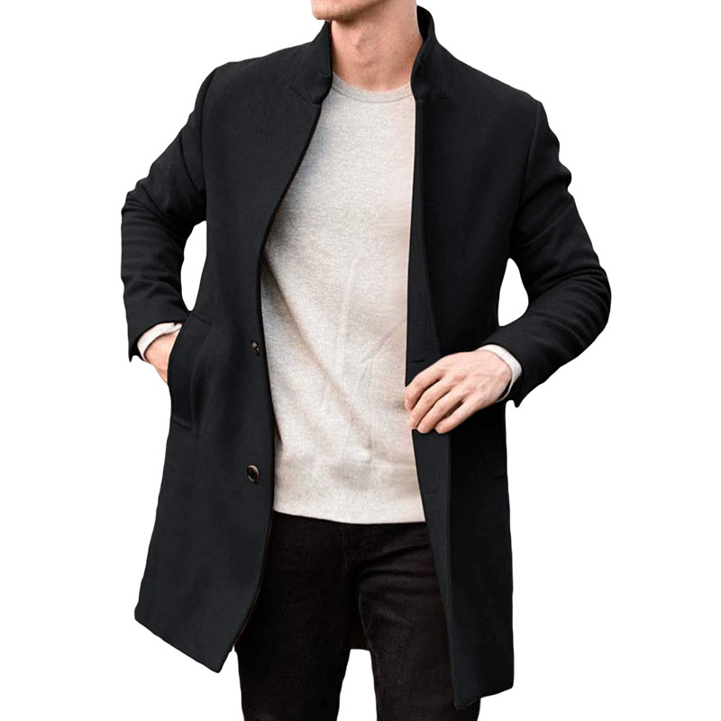 Autumn And Winter New Thick Woolen Men's Coat - Image 6