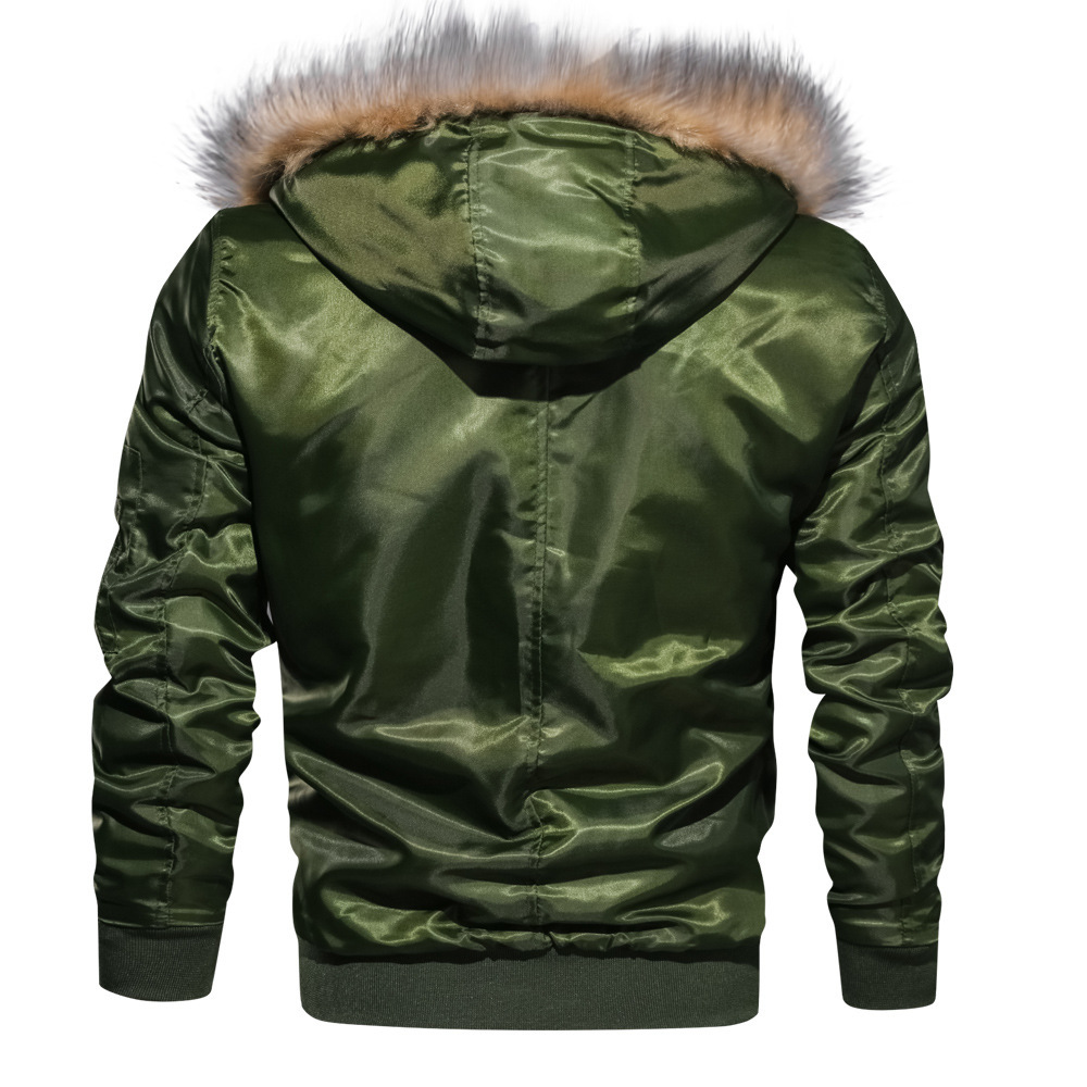 Men's Winter Flight Jacket Thickened Cotton Coat Air Force - Image 5