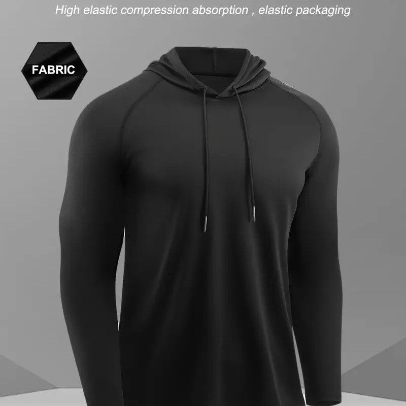 Moisture-wicking Quick-drying Fitness Apparel Long-sleeve Hooded Tophoodie - Image 10