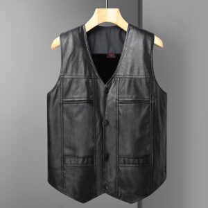 Mens Winter Fleece Lined Vest With Pockets