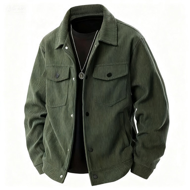 Mens Sporty Casual Jacket With A Lapel Long Sleeves And Pockets - Image 6