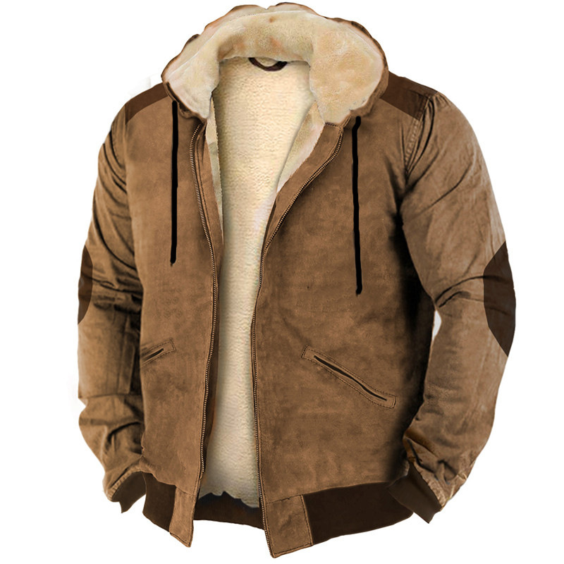 Men's Minimalist Casual Warm Hooded Jacket - Image 2