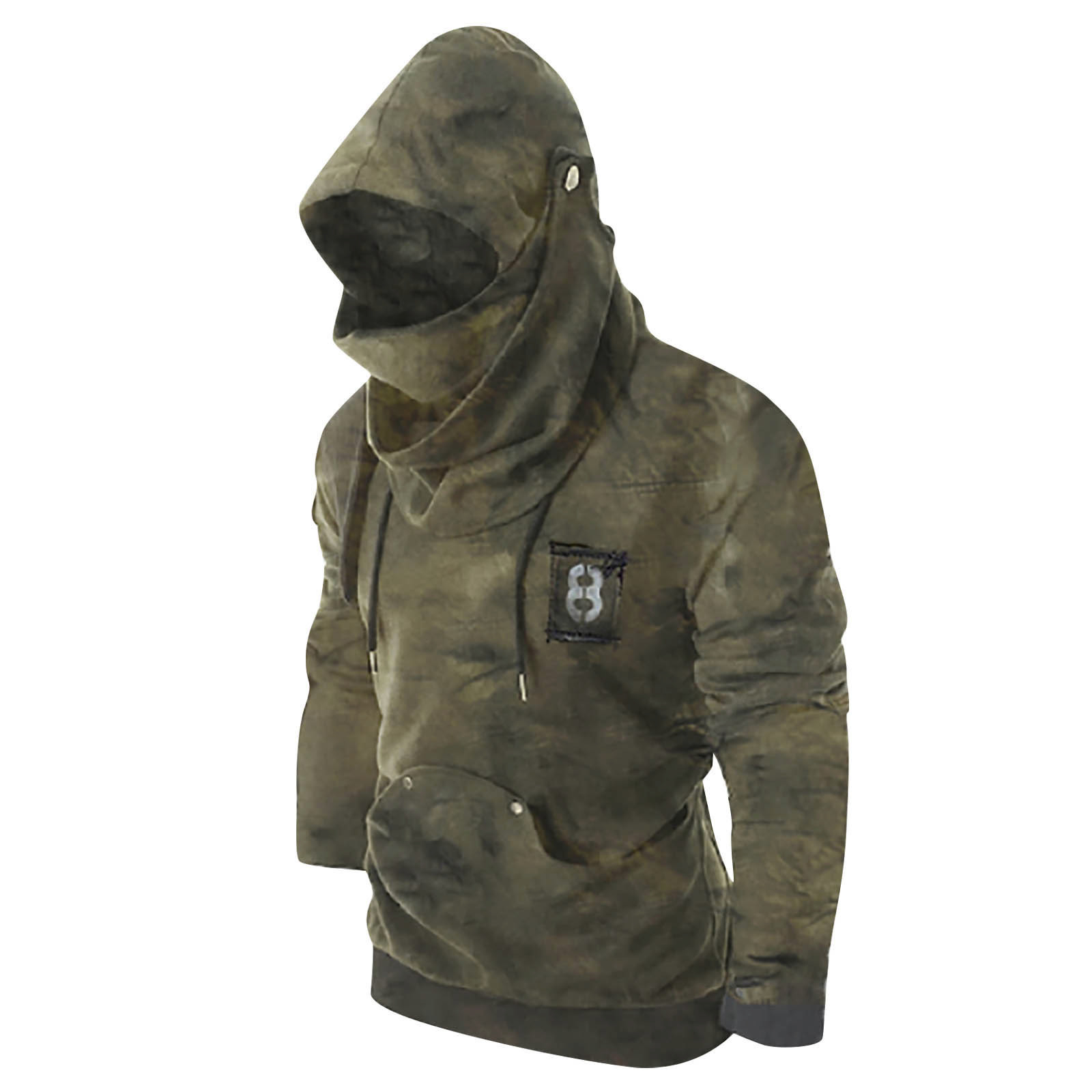 Fashionable Style Fried Street Long-sleeved Masked Hoodie - Image 2
