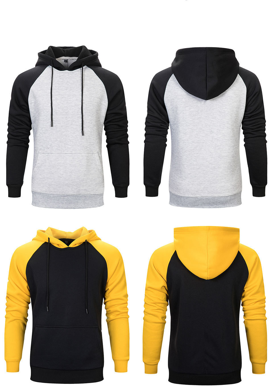 Men's pullover hooded brushed couple sweater