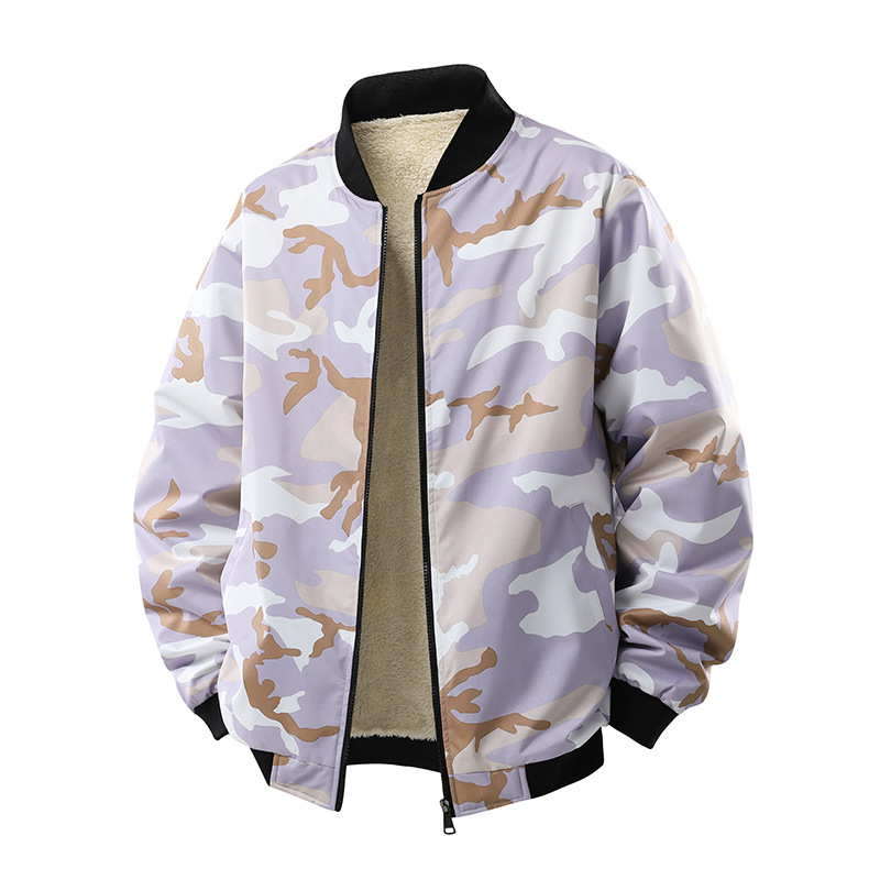 Men's Fleece-lined Thickened Casual Camouflage Jacket - Image 5