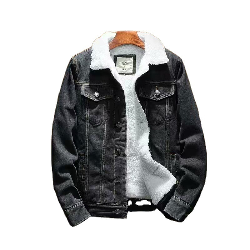 Men's winter denim cotton jacket - Image 7