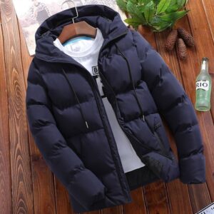 Men's Loose Short Hooded Cotton Jacket
