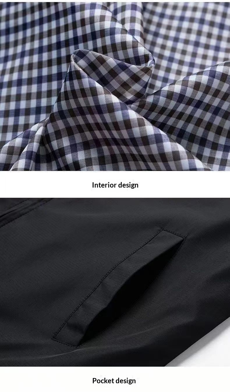 Fashionable Mens Mandarin-collar Business-casual Jacket - Image 7